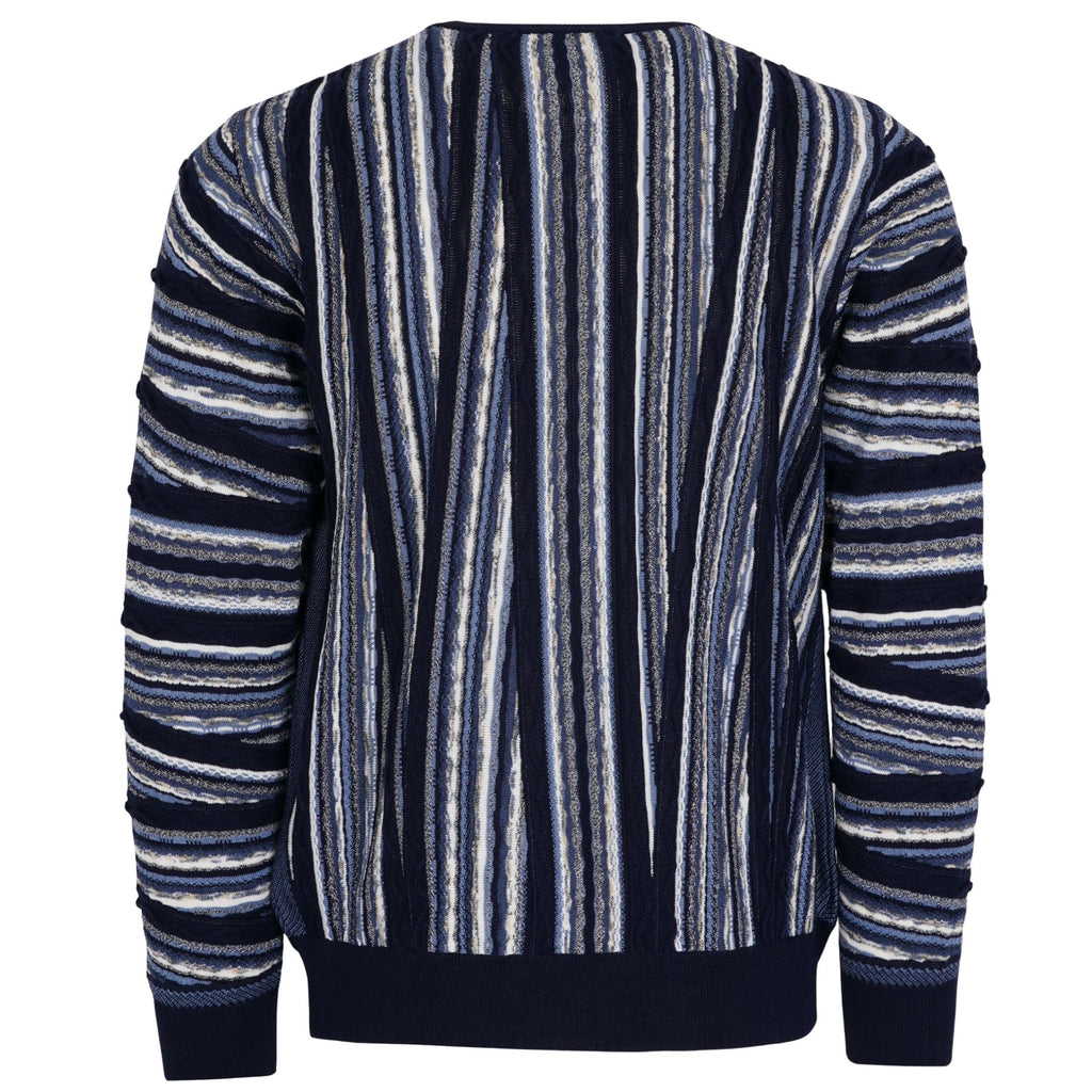 Montechiaro Tridimensional Pullover Sweater - Navy