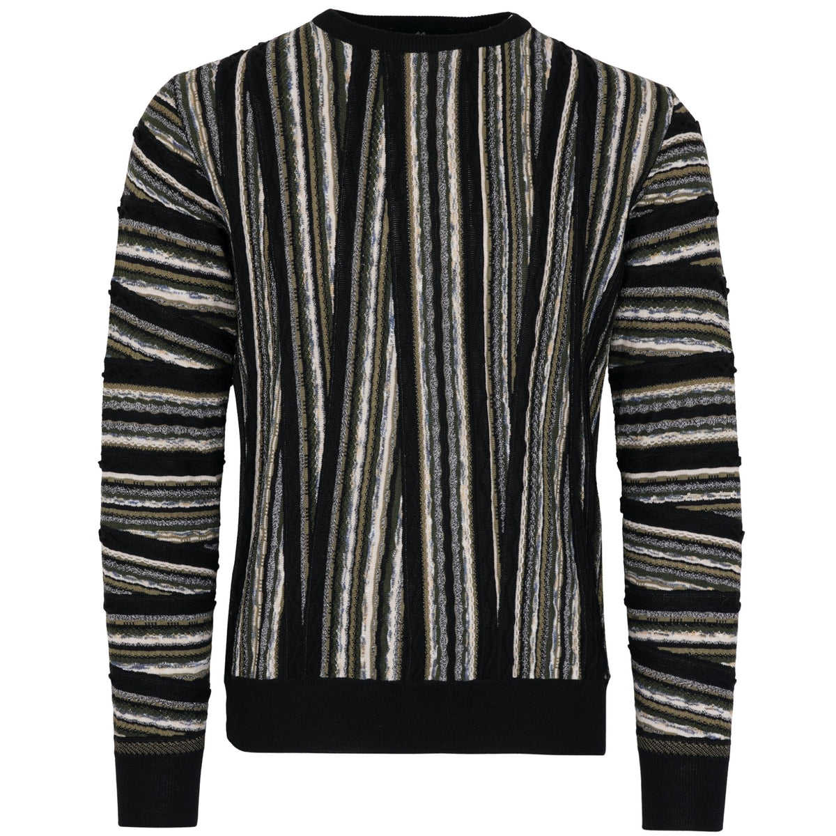Montechiaro Tridimensional Pullover Sweater - Khaki