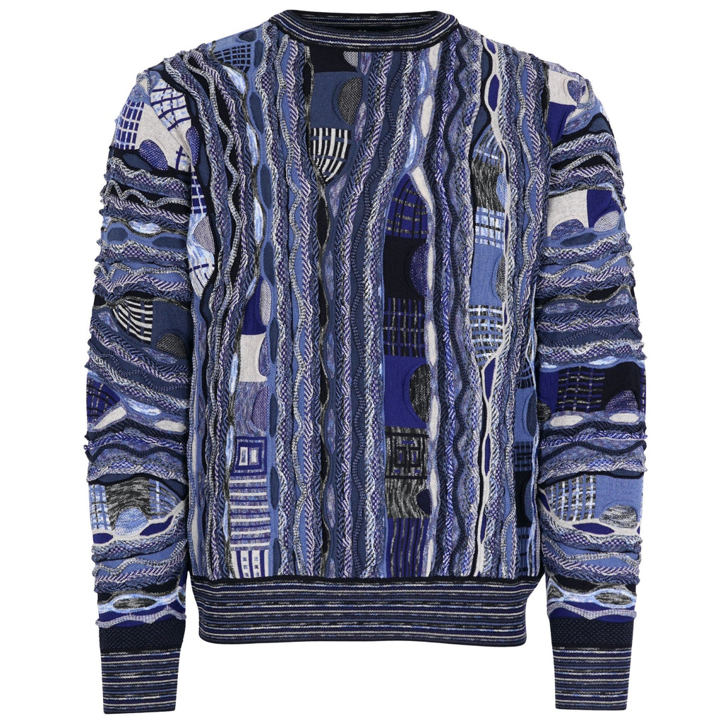 Montechiaro Tridimensional Pullover Sweater - Navy