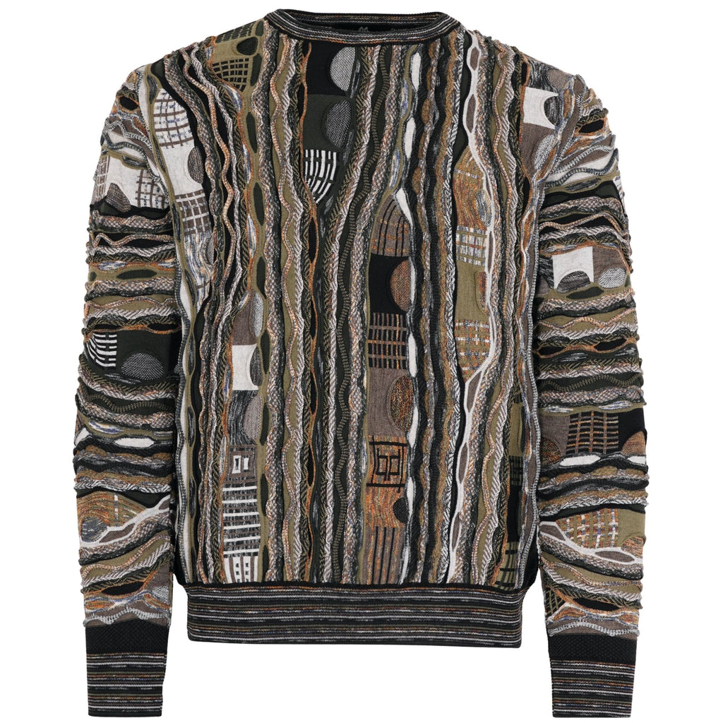 Montechiaro Tridimensional Pullover Sweater - Khaki