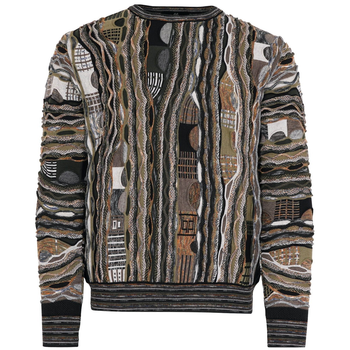 Montechiaro Tridimensional Pullover Sweater - Khaki