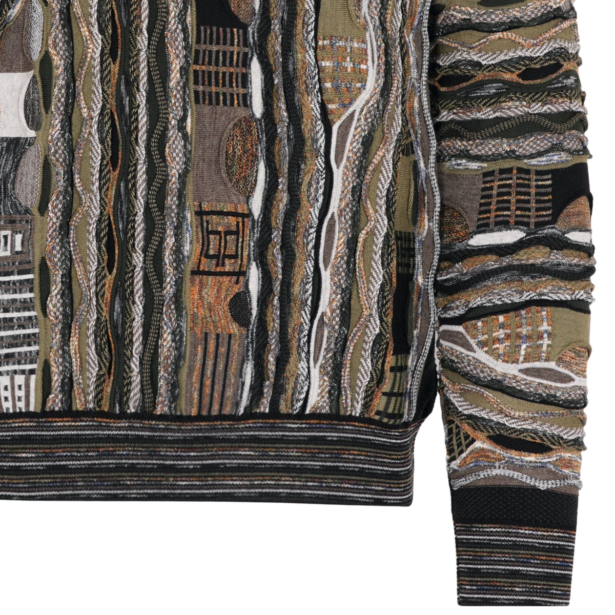 Montechiaro Tridimensional Pullover Sweater - Khaki