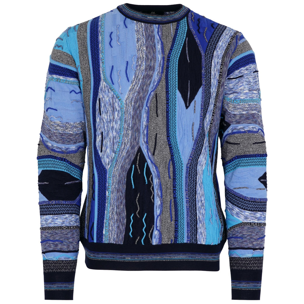 Montechiaro Tridimensional Pullover Sweater - Blue