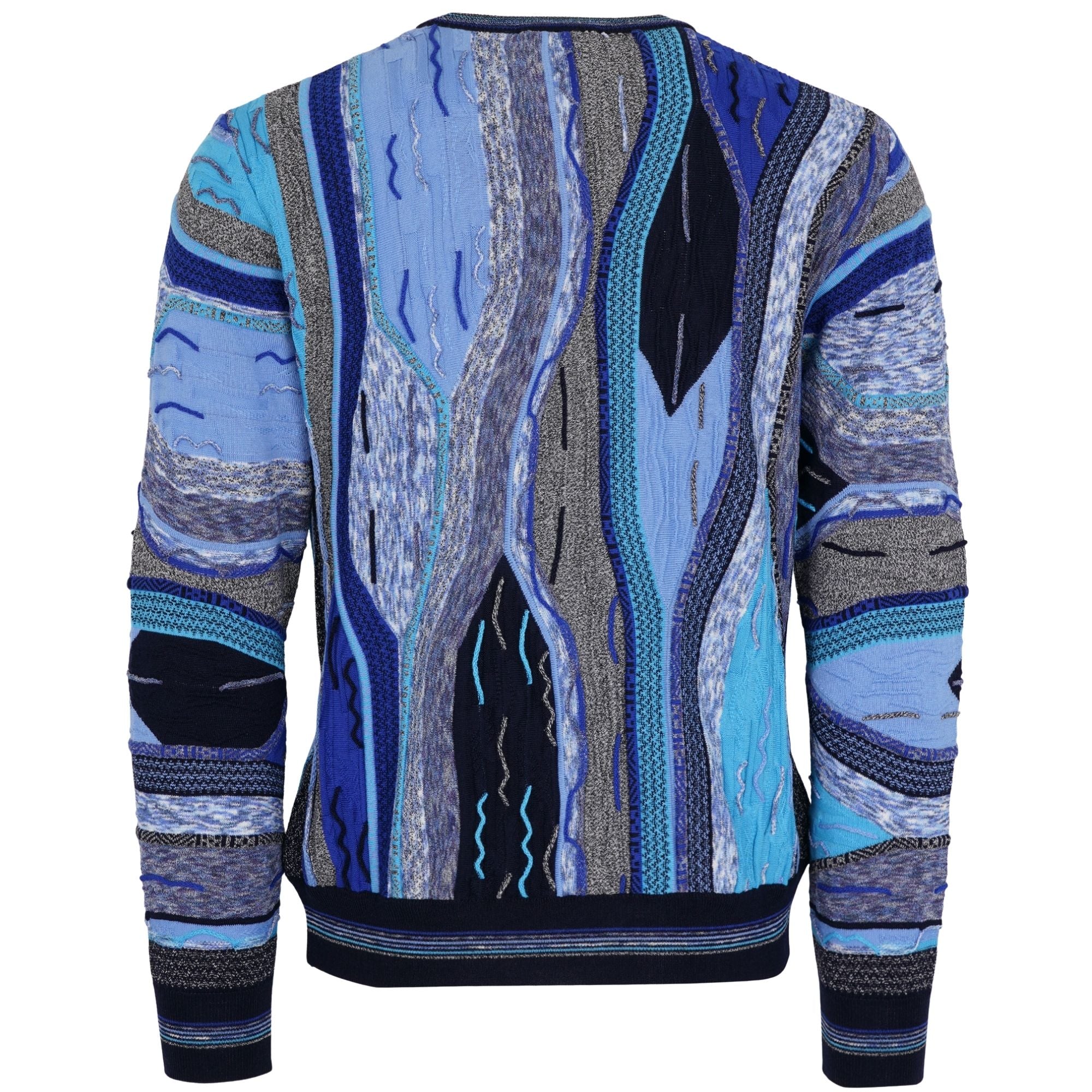 Montechiaro Tridimensional Pullover Sweater - New Blue 9171-480