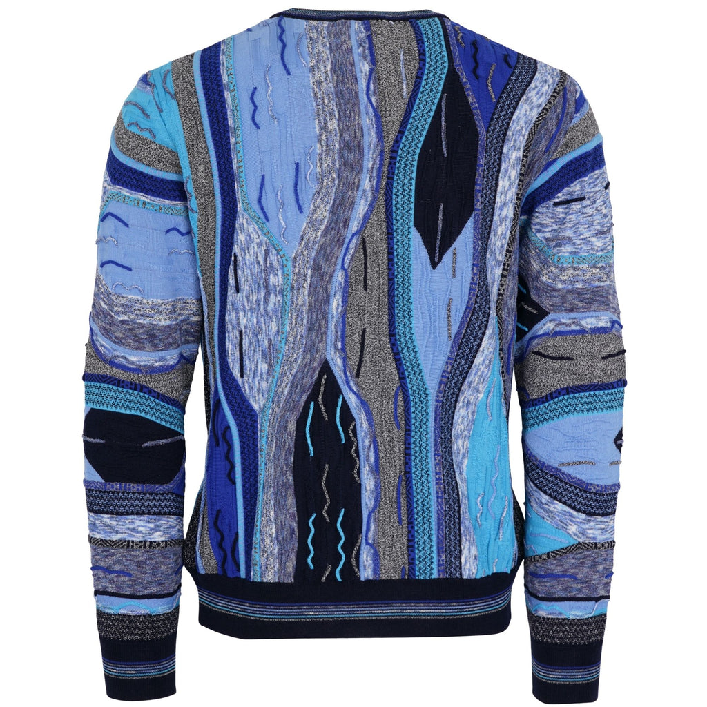 Montechiaro Tridimensional Pullover Sweater - Blue