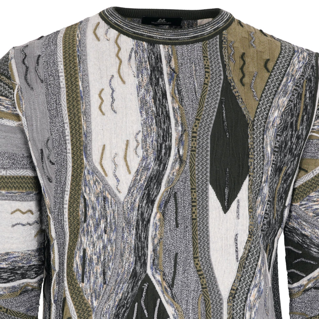 Montechiaro Tridimensional Pullover Sweater - Khaki