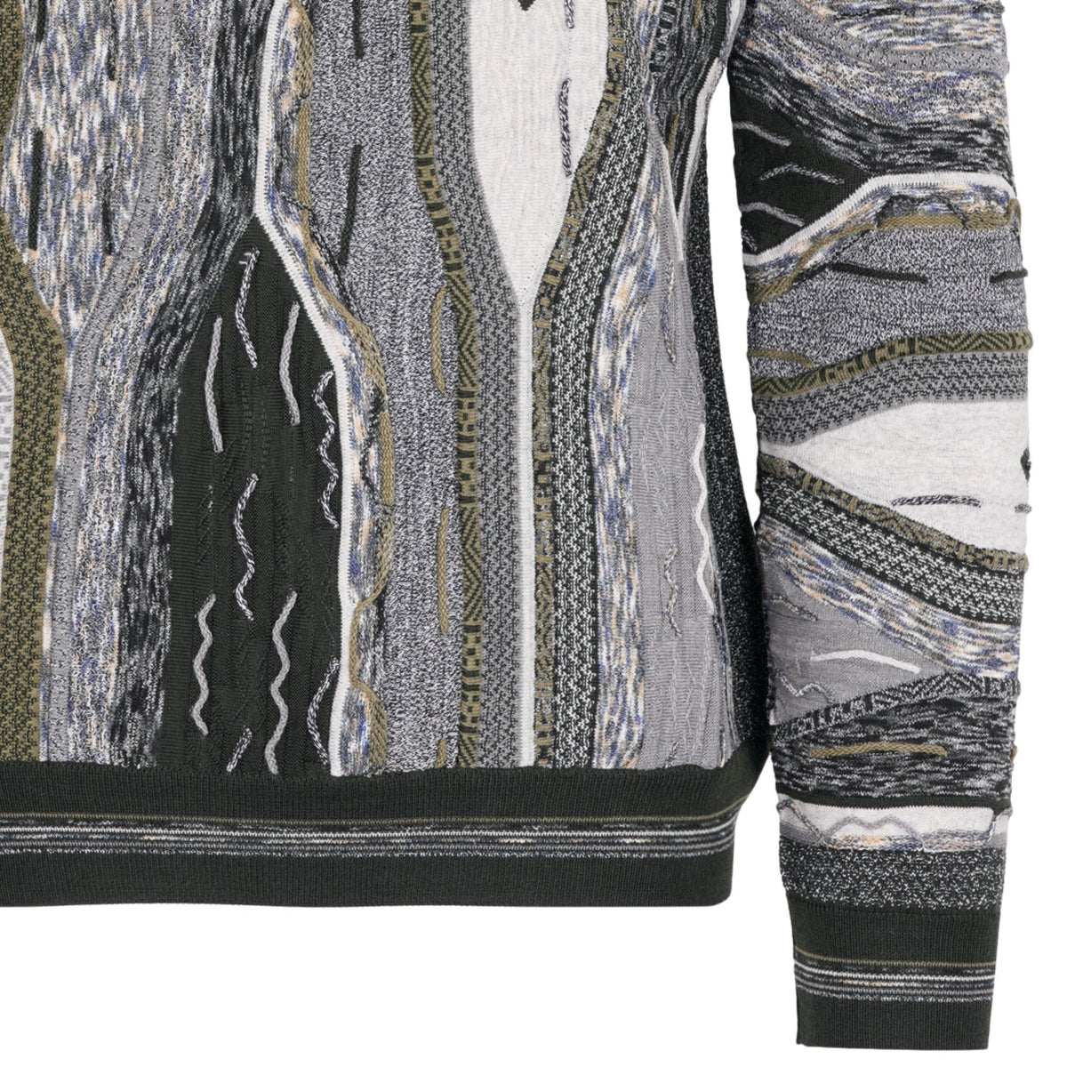 Montechiaro Tridimensional Pullover Sweater - Khaki