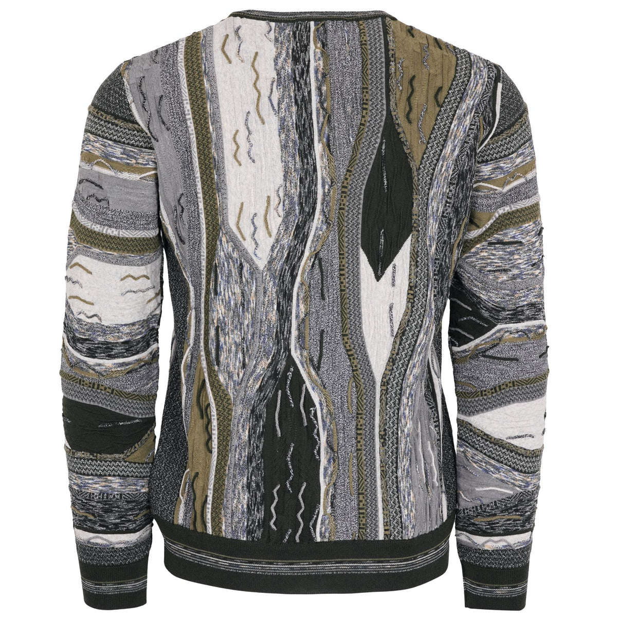 Montechiaro Tridimensional Pullover Sweater - Khaki