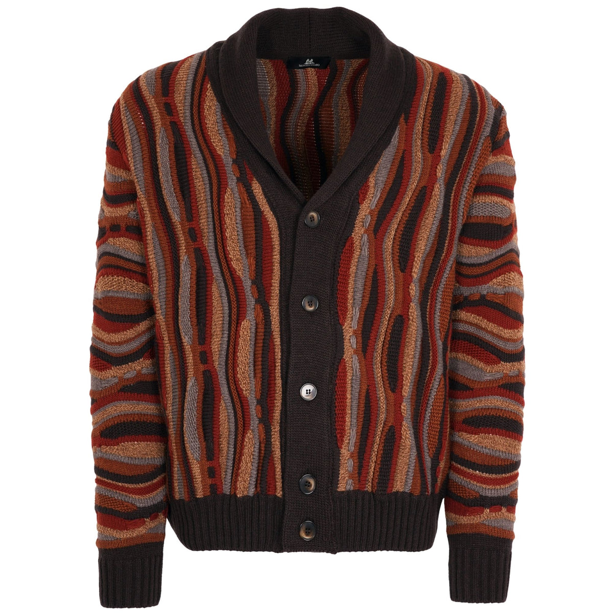 Montechiaro Tridimensional Cardigan - Dark Rust