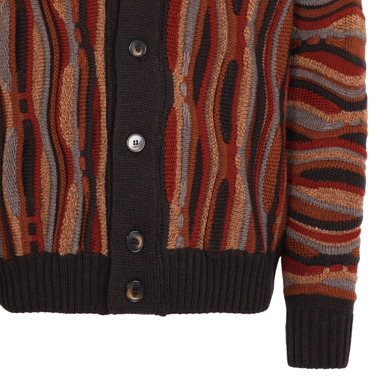 Montechiaro Tridimensional Cardigan - Dark Rust