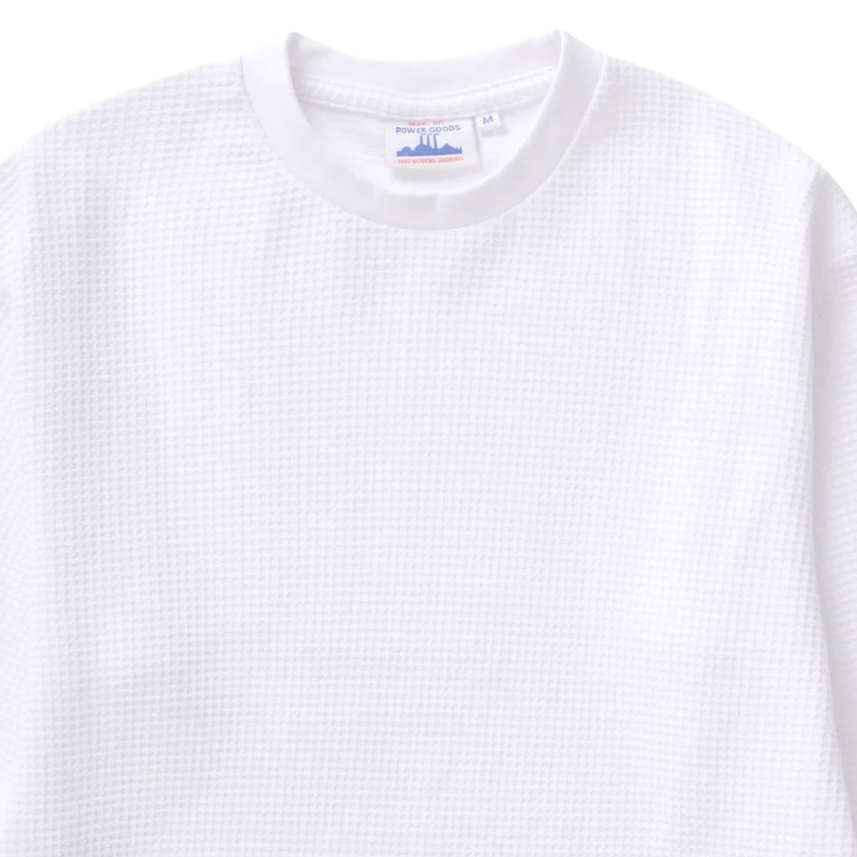 Power Goods Thermal Waffle Long Sleeve T-Shirt - White