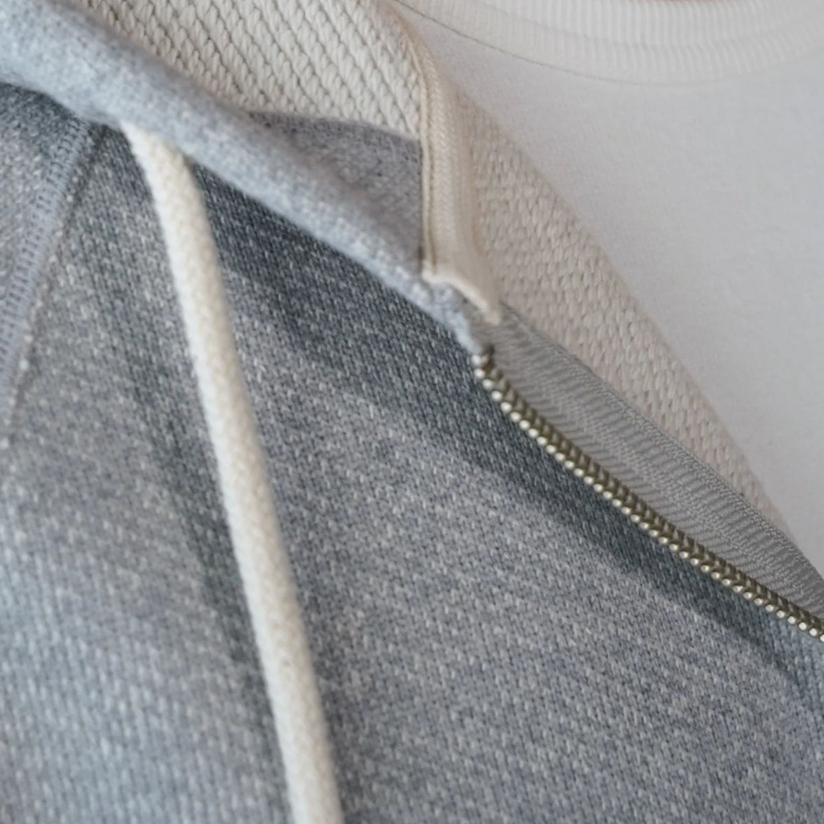Wonder Looper Double Heavyweight French Terry Zip Hoodie - Heather Grey