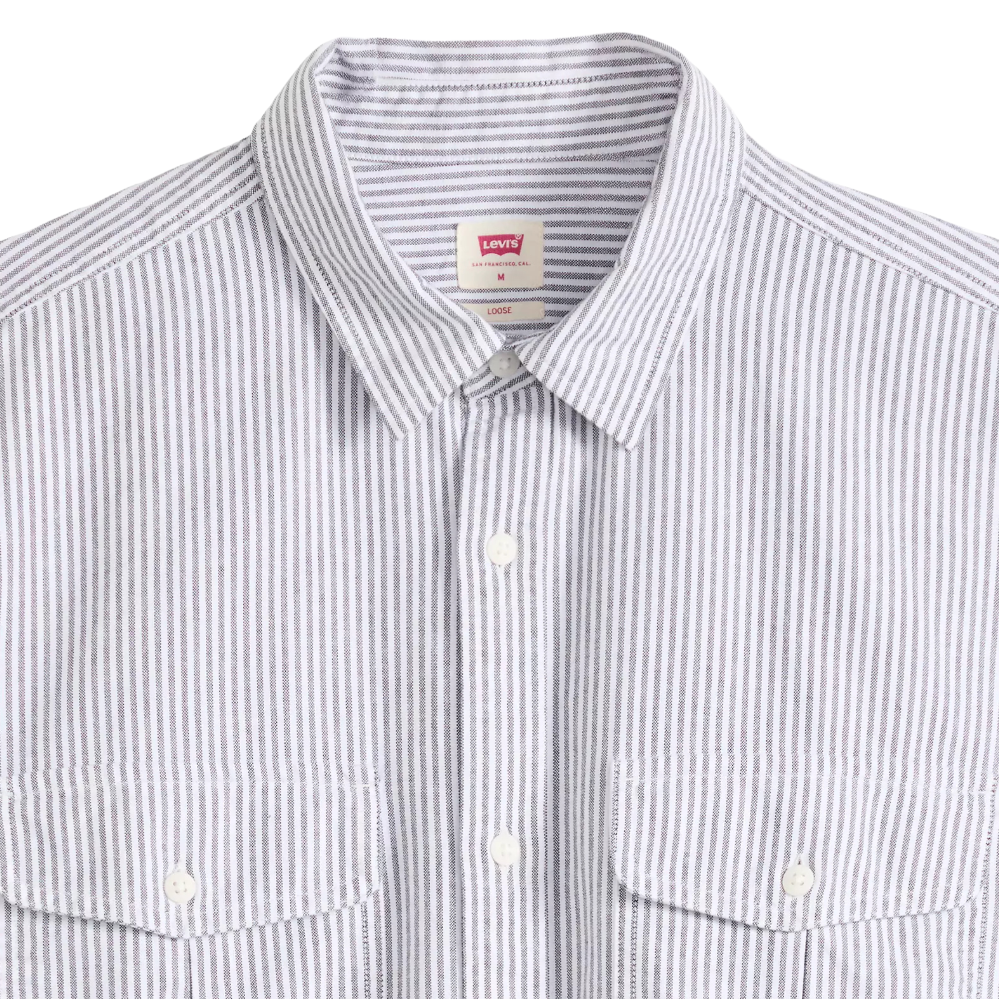 Short Sleeve Loose Shirt - Stripe