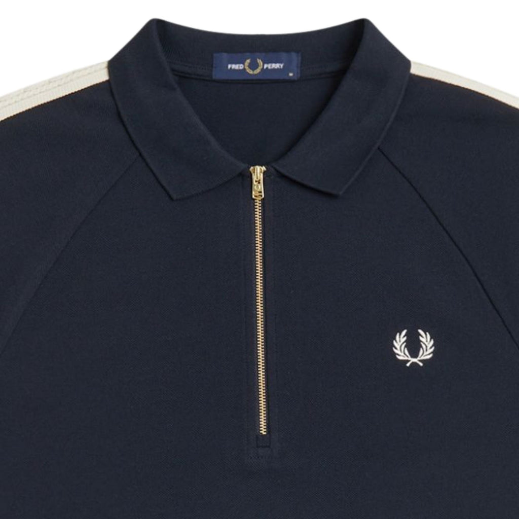 Fred Perry Cable Taped Polo Shirt - Navy