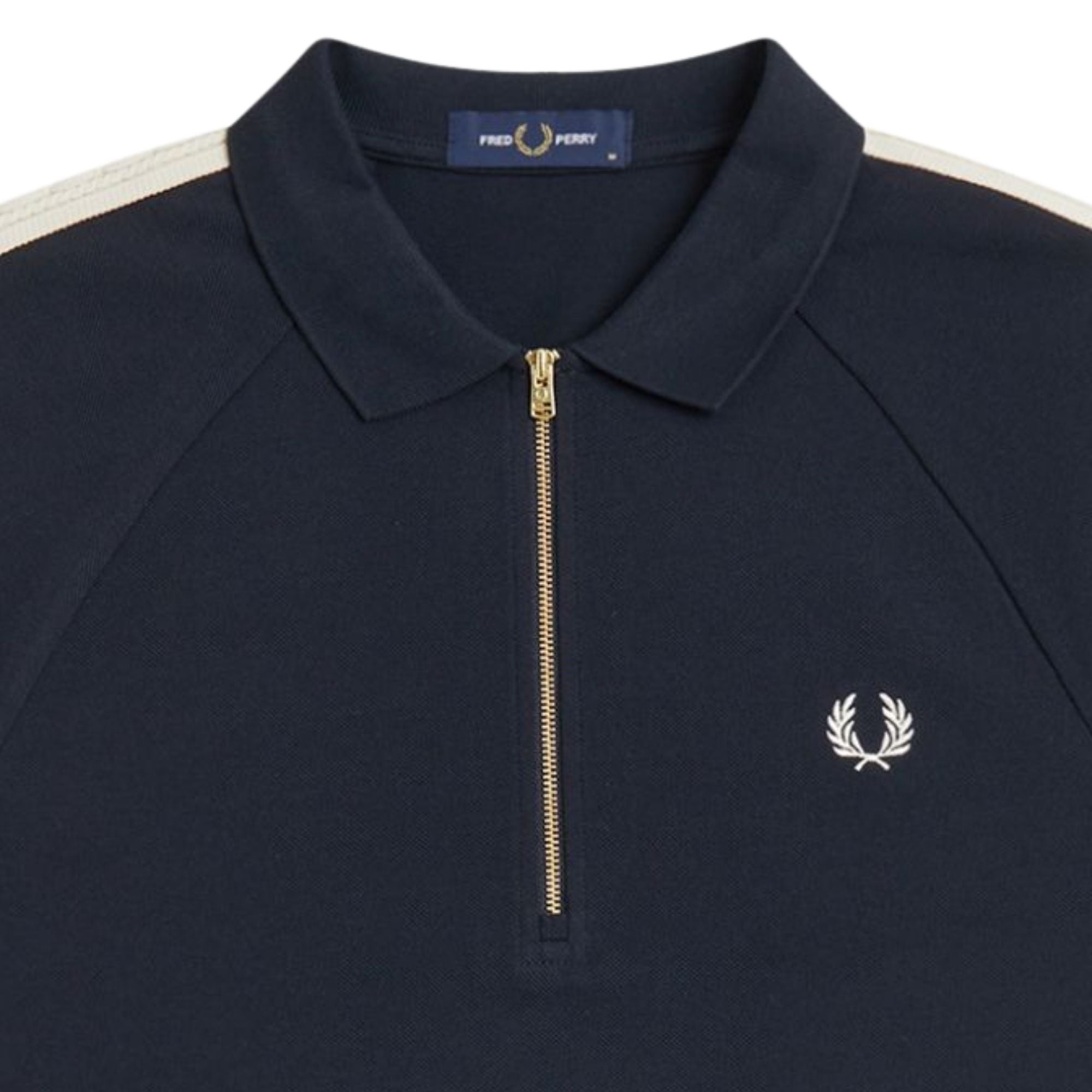 Fred Perry Cable Taped Polo Shirt - Navy
