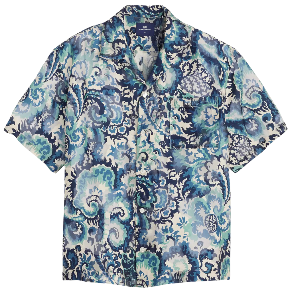 Levi's Blue Tab Short Sleeve Camp Shirt - Jacquard