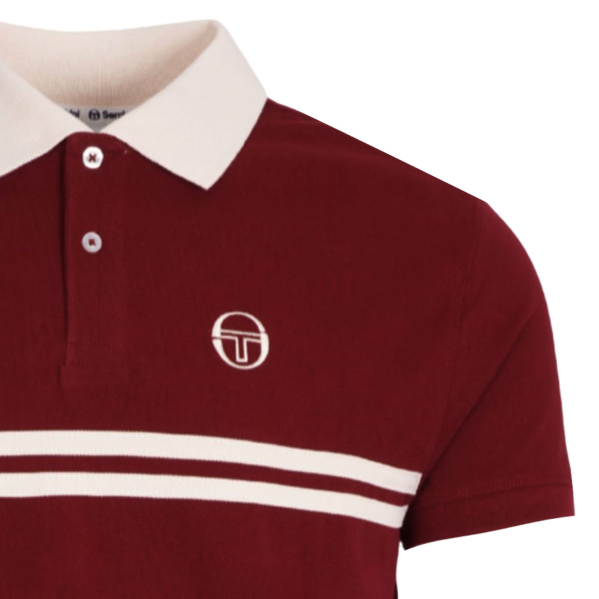 Sergio Tacchini x Stuarts Supermac Polo Shirt - Merlot/Buttercream