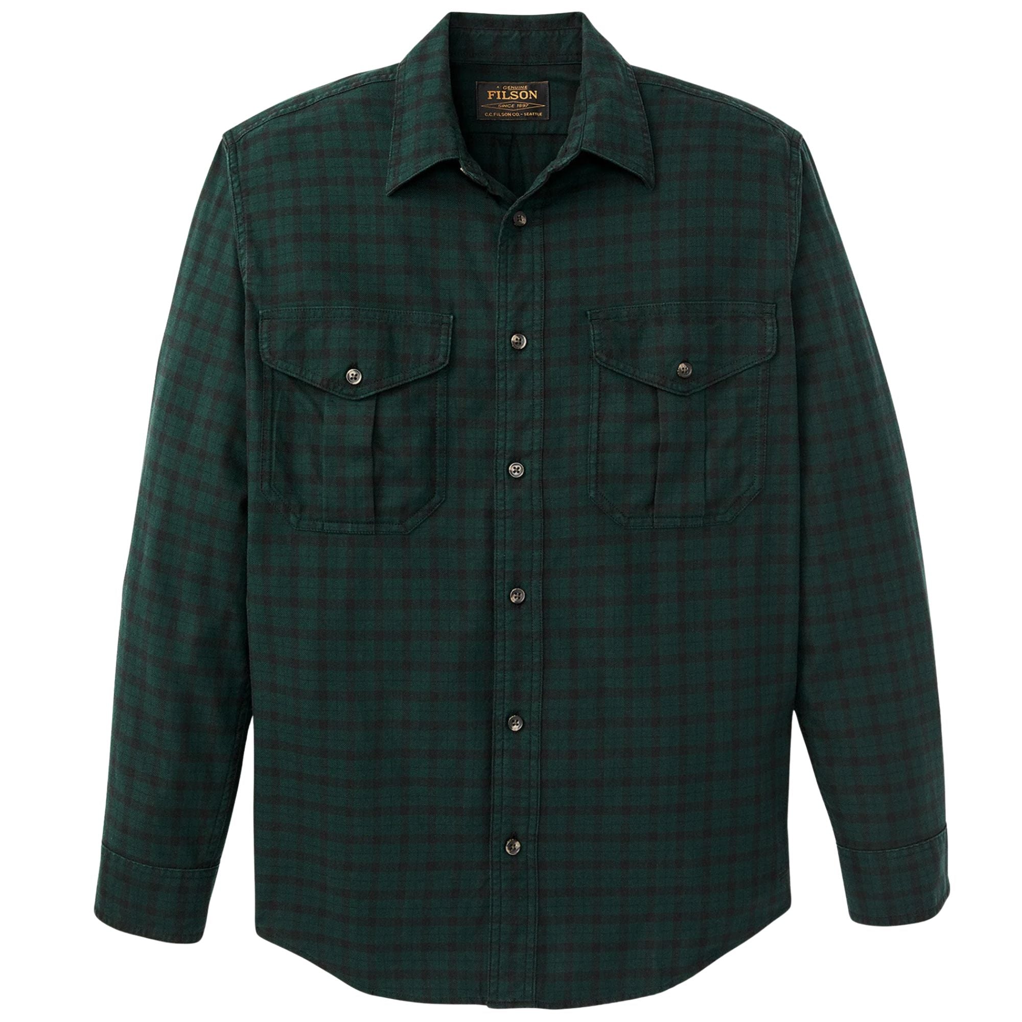 Filson Alaskan Guide Shirt - Pine/Black Plaid