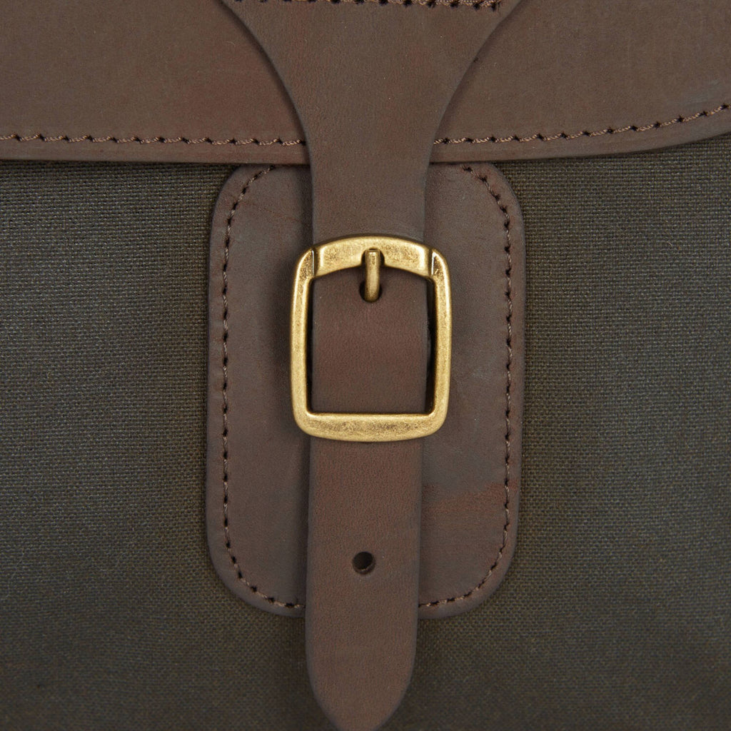 Barbour Wax Leather Briefcase - Olive