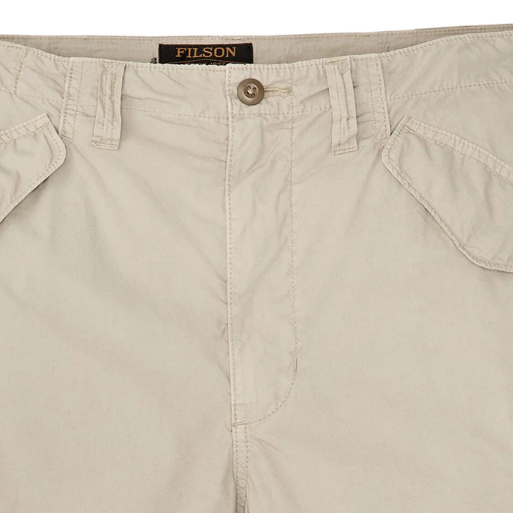 Tropical Poplin Cargo Shorts - Dried Sage