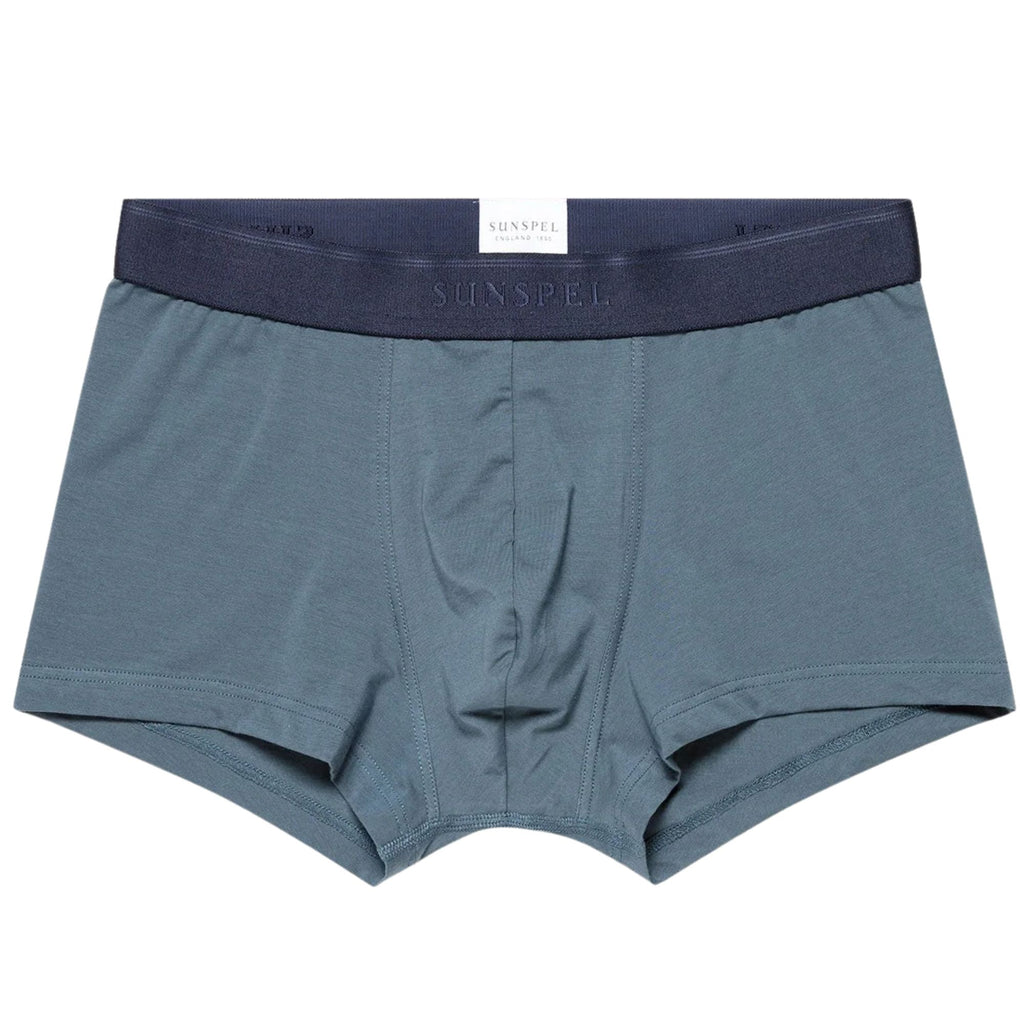 Sunspel Stretch Cotton Trunks - Dark Petrol