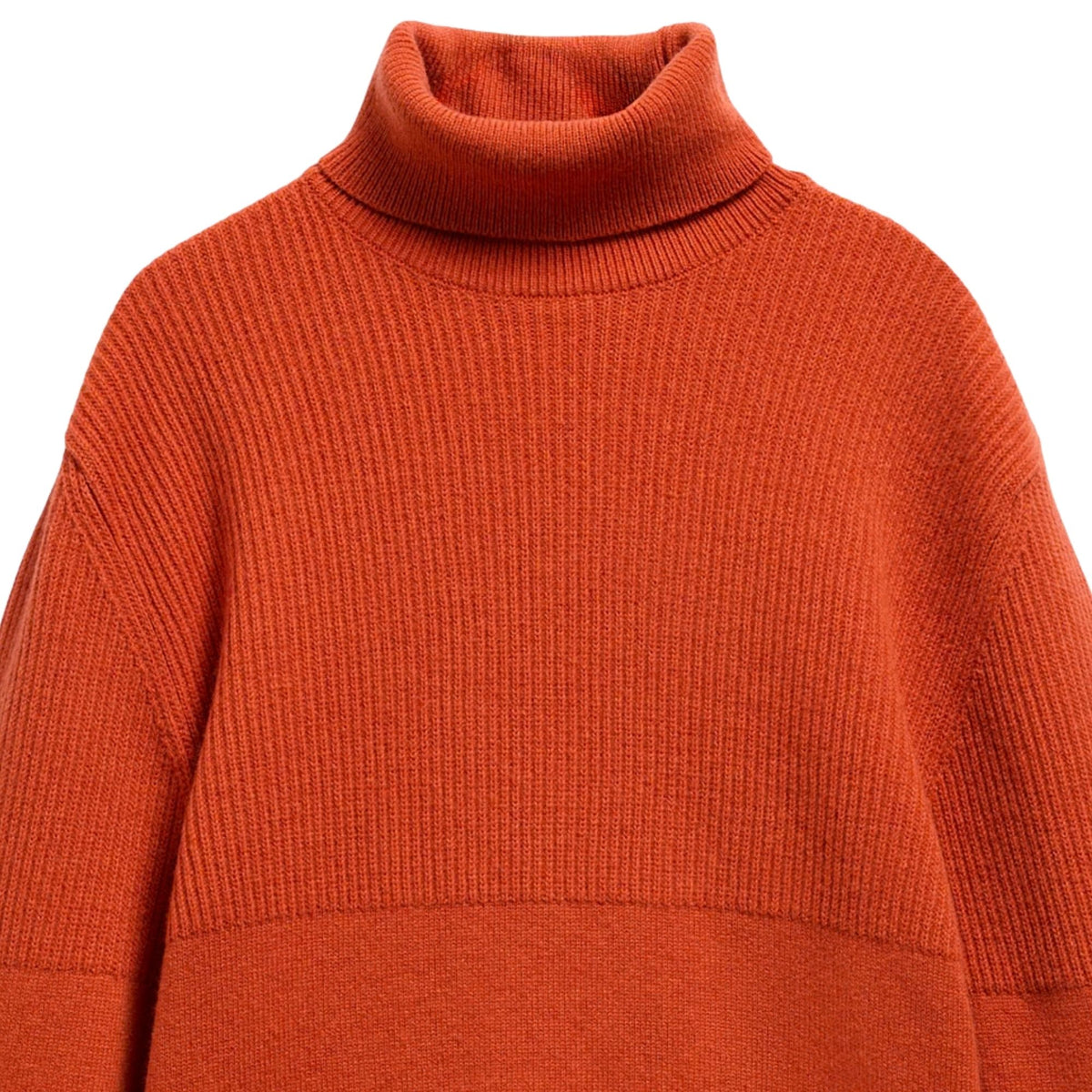 Barbour x Norbit Funnel Neck Jumper - Burnt Orange