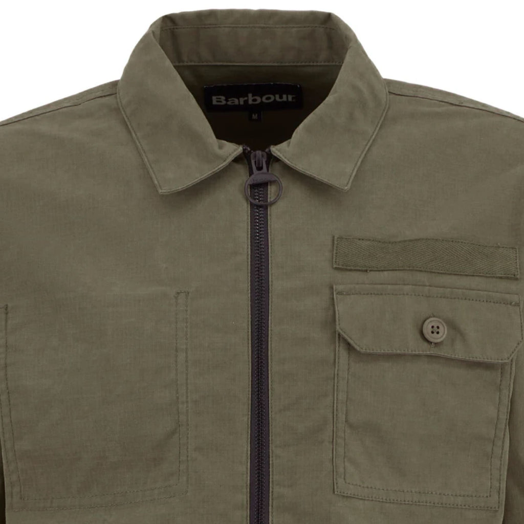 Barbour Crail Wax Ripstop Overshirt - Concrete