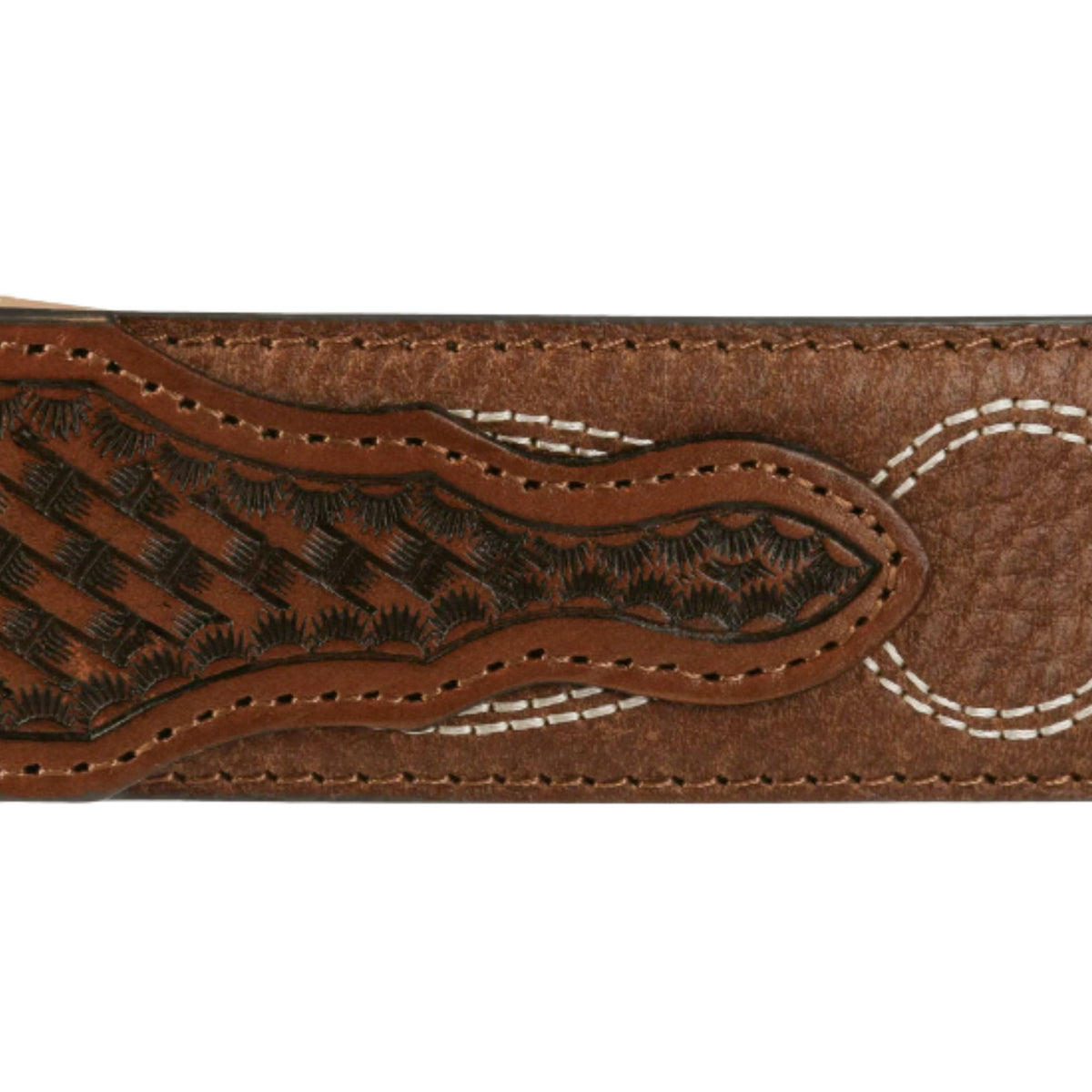 Stetson Hats Pebble Basket Weave Leather Belt - Pebble