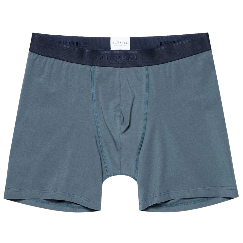 Sunspel Stretch Cotton Boxer Briefs - Dark Petrol