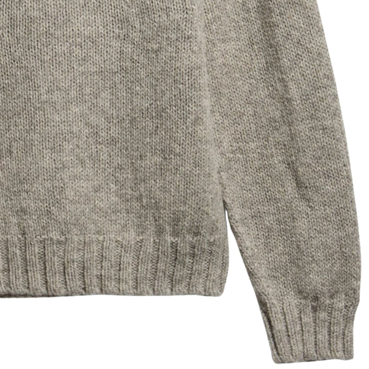 Barbour Scottish Made Fair Isle Crew Neck Jumper - Grey Marl