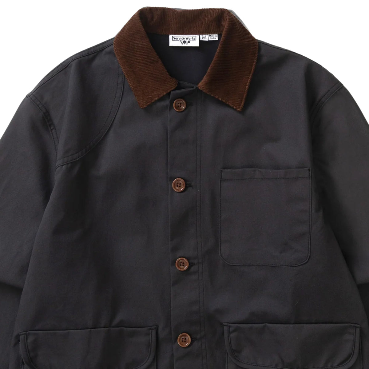 Service Works Waxed Barn Coat - Black