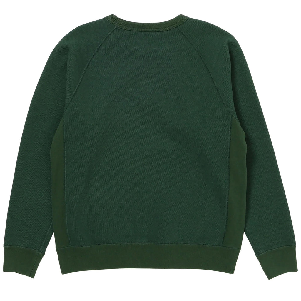 Wonder Looper Double Heavyweight French Terry Pullover Crewneck - Racing Green