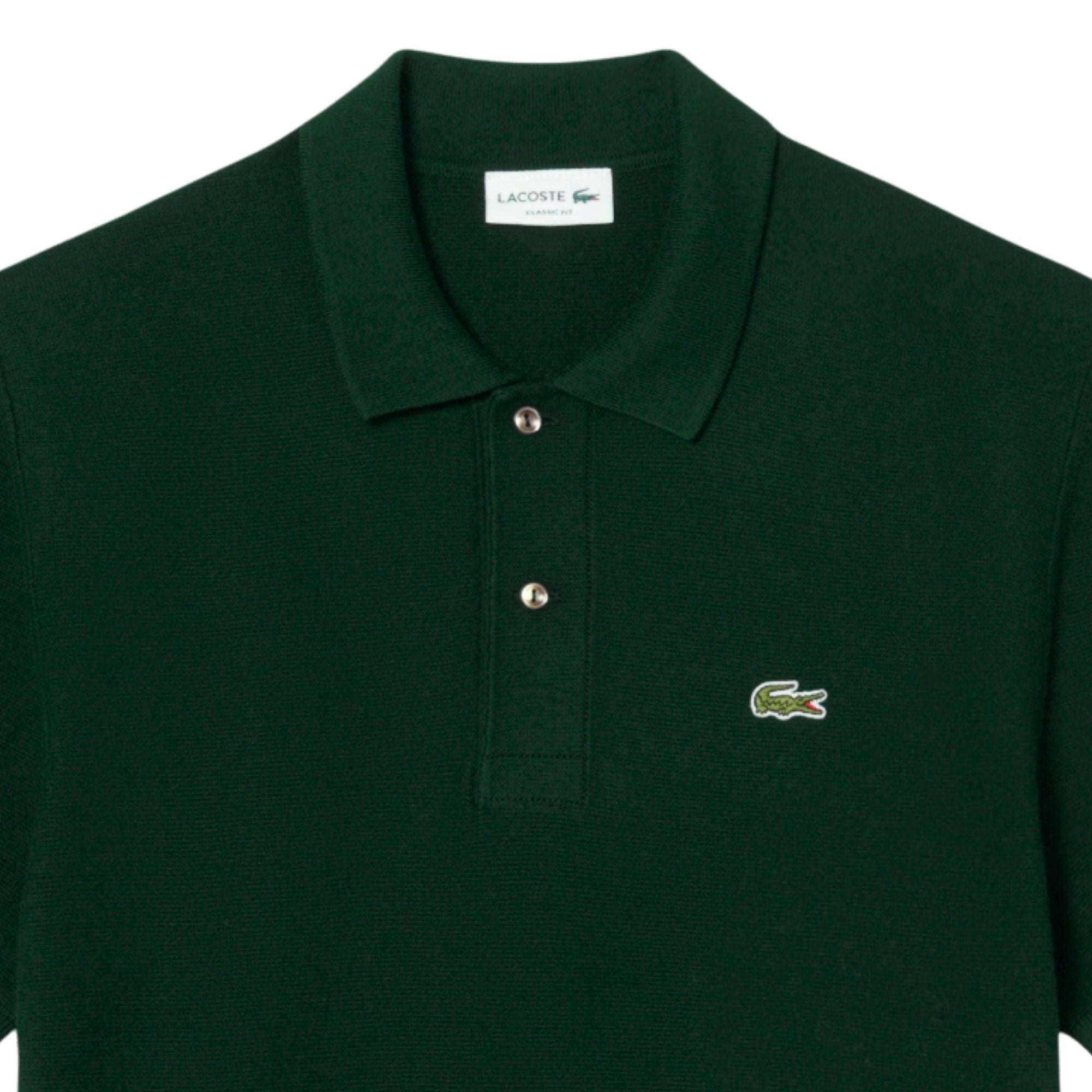 Lacoste Classic Fit Knitted Polo Shirt - Green
