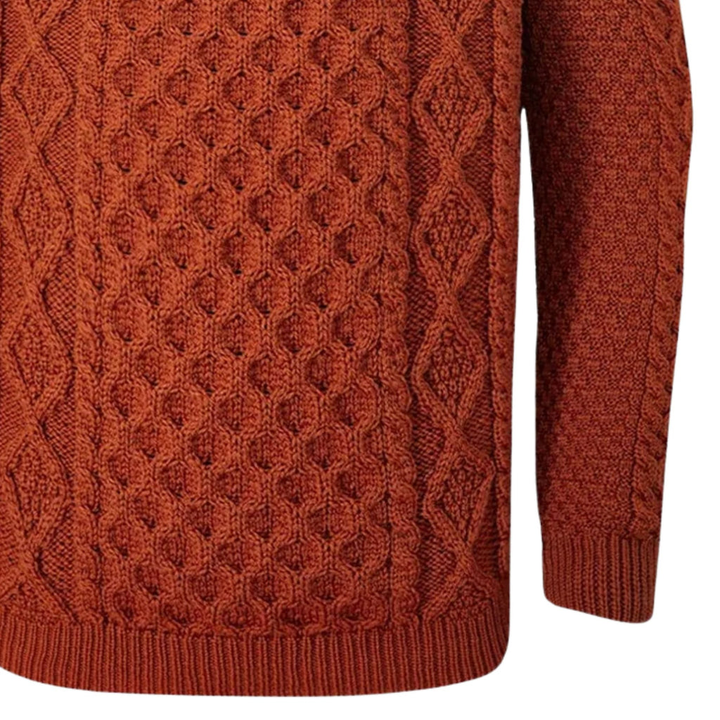 Gloverall Aran Jumper - Burnt Orange