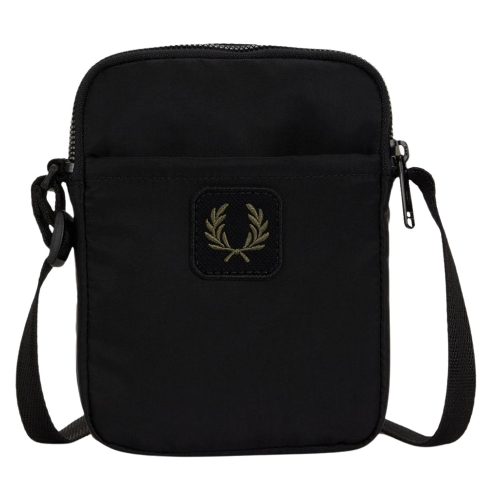 Fred Perry Crinkle Nylon Small Side Bag - Black