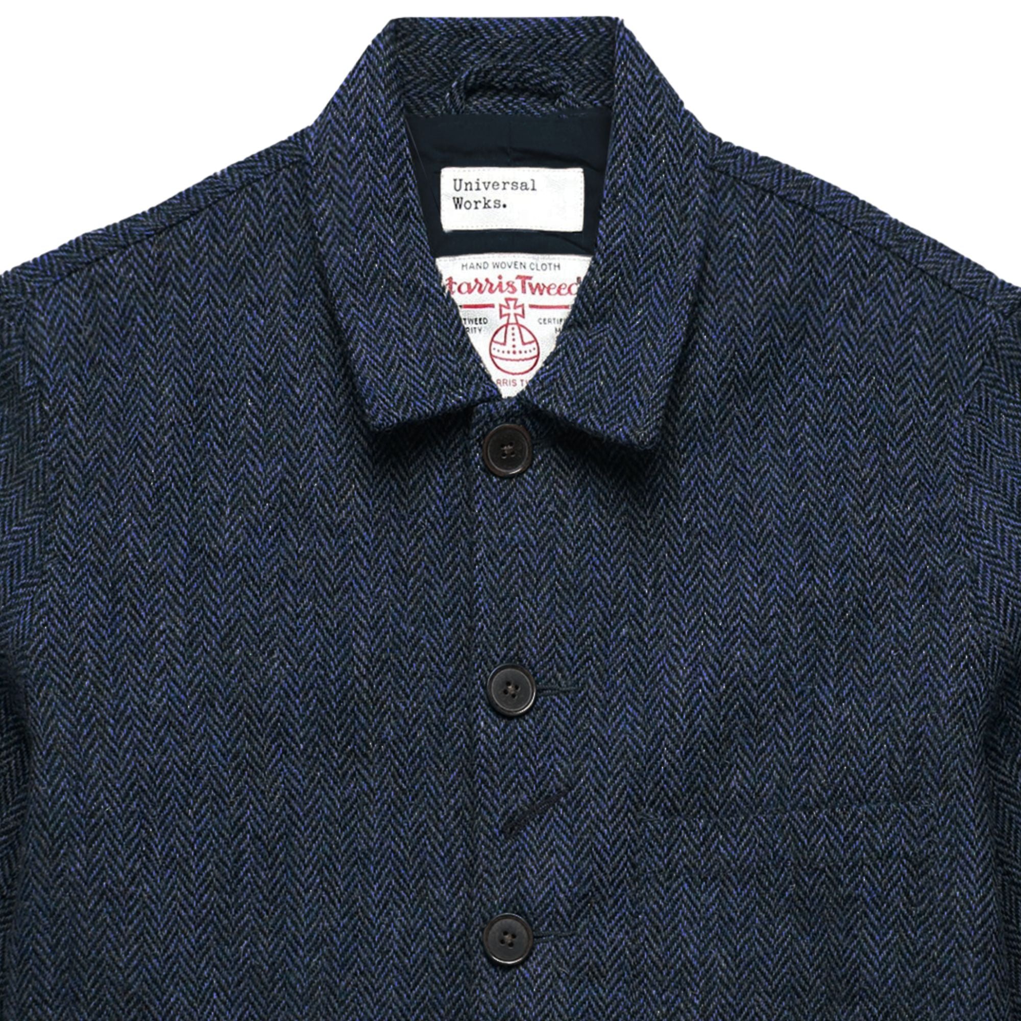 Universal Works Harris Tweed OG Bakers Jacket - Blue/Black