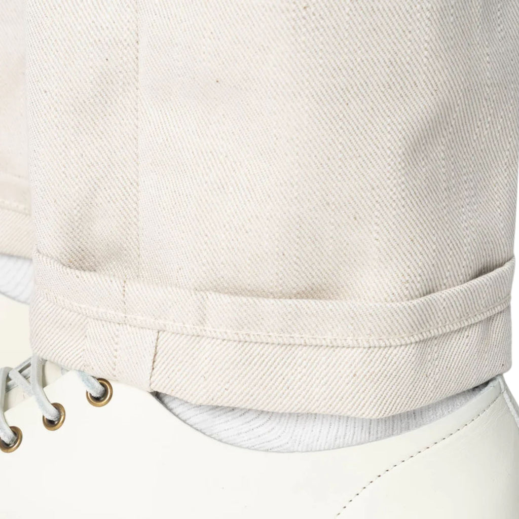 Naked and Famous Denim Weird Guy Tabi Selvedge - Off White