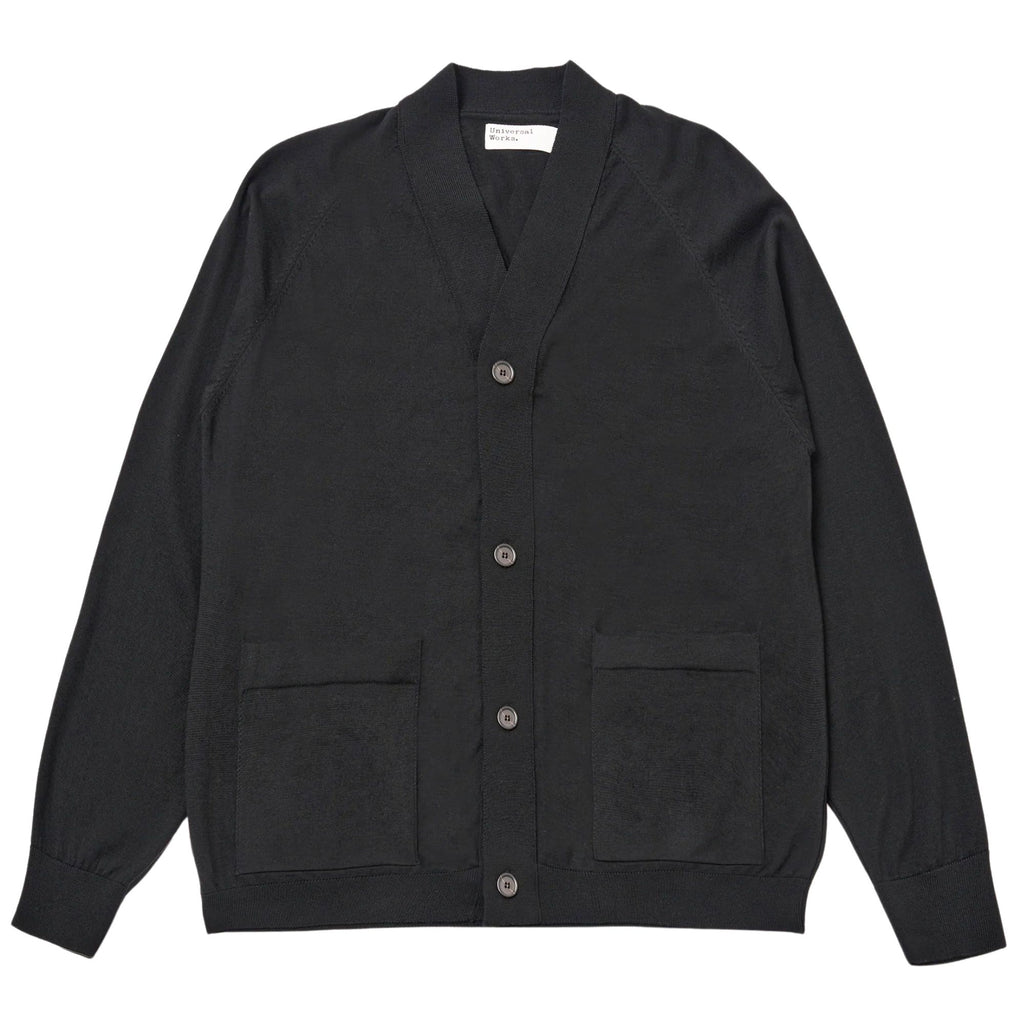 Universal Works Loose Cardigan II Merino - Charcoal