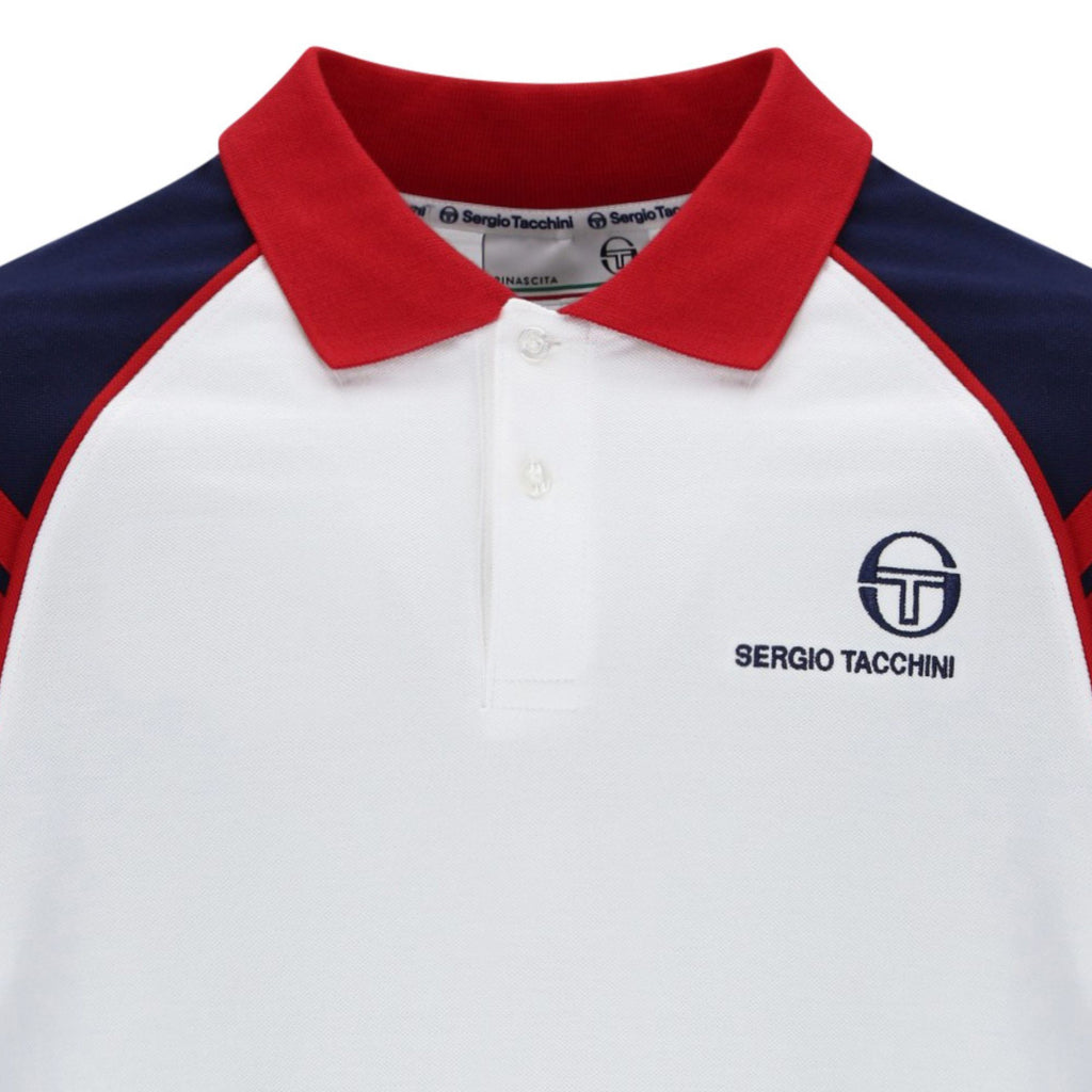 Sergio Tacchini Cortona Polo Shirt - White/Blue