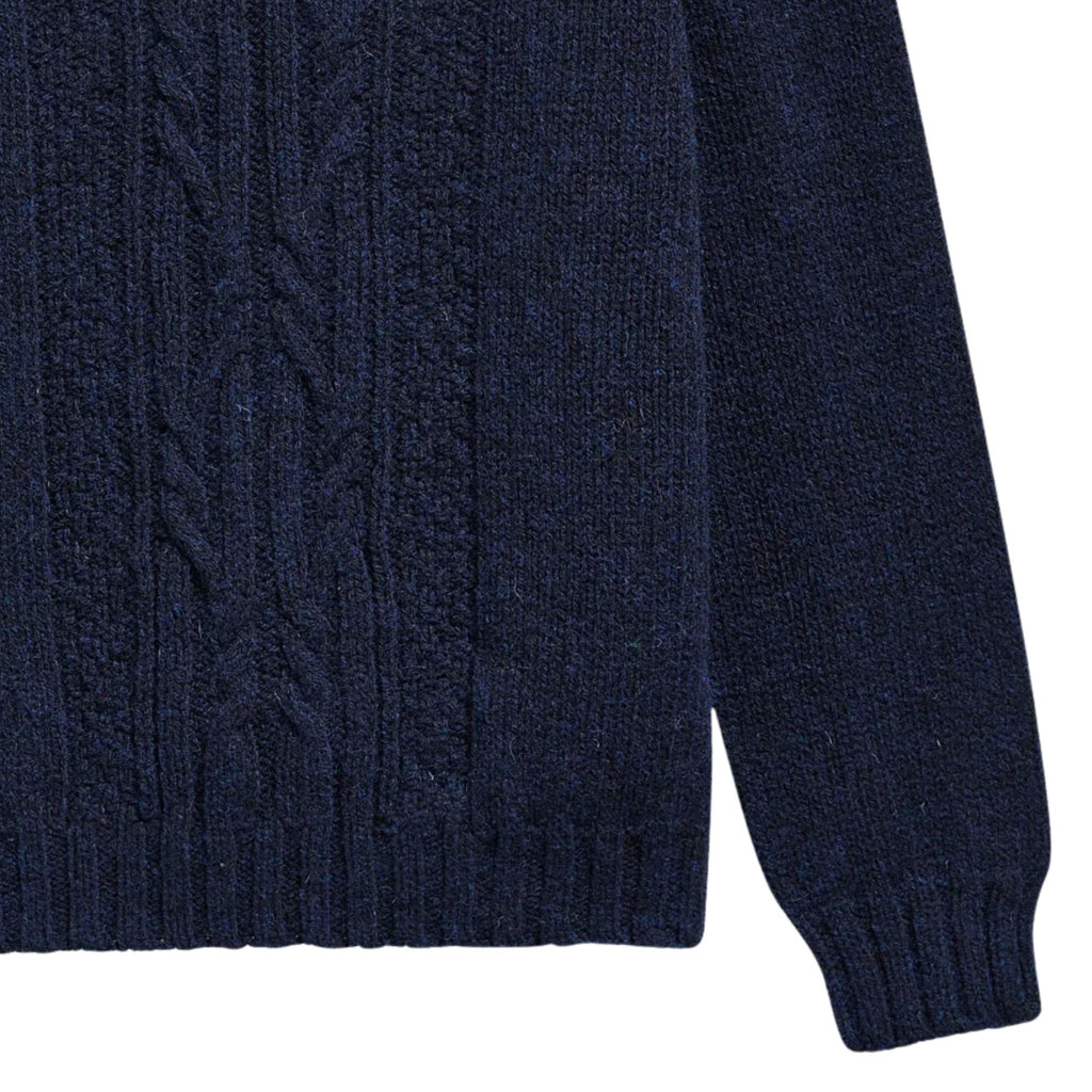 Barbour Natural Yarm Cable Crew Jumper - Navy