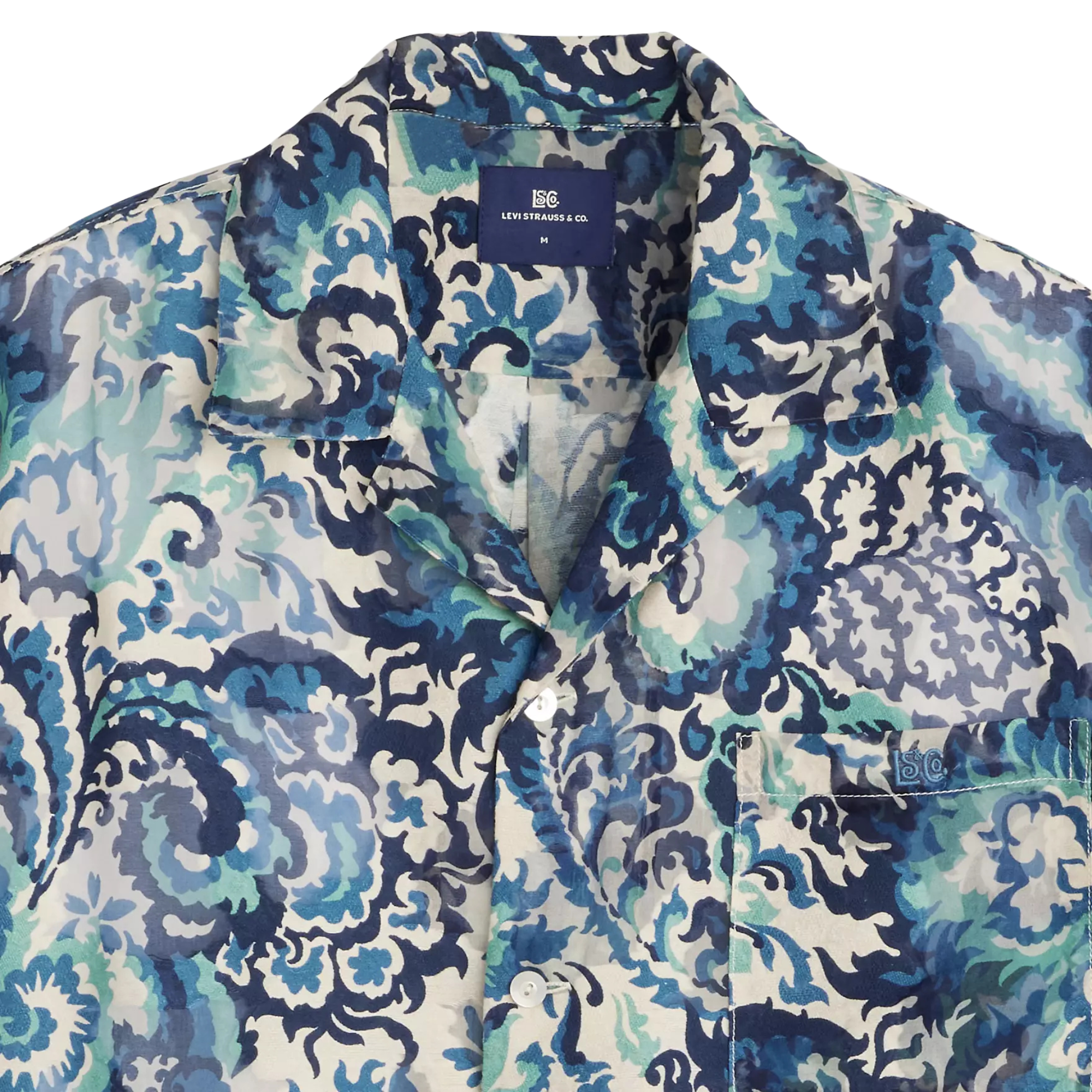 Short Sleeve Camp Shirt - Jacquard