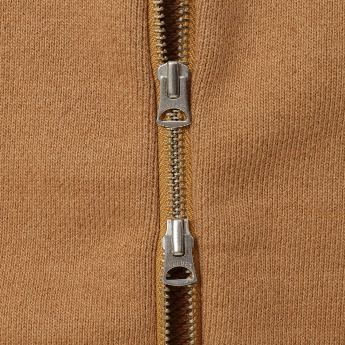 Wonder Looper Double Heavyweight French Terry Foxfibre Zip Hoodie - Brown