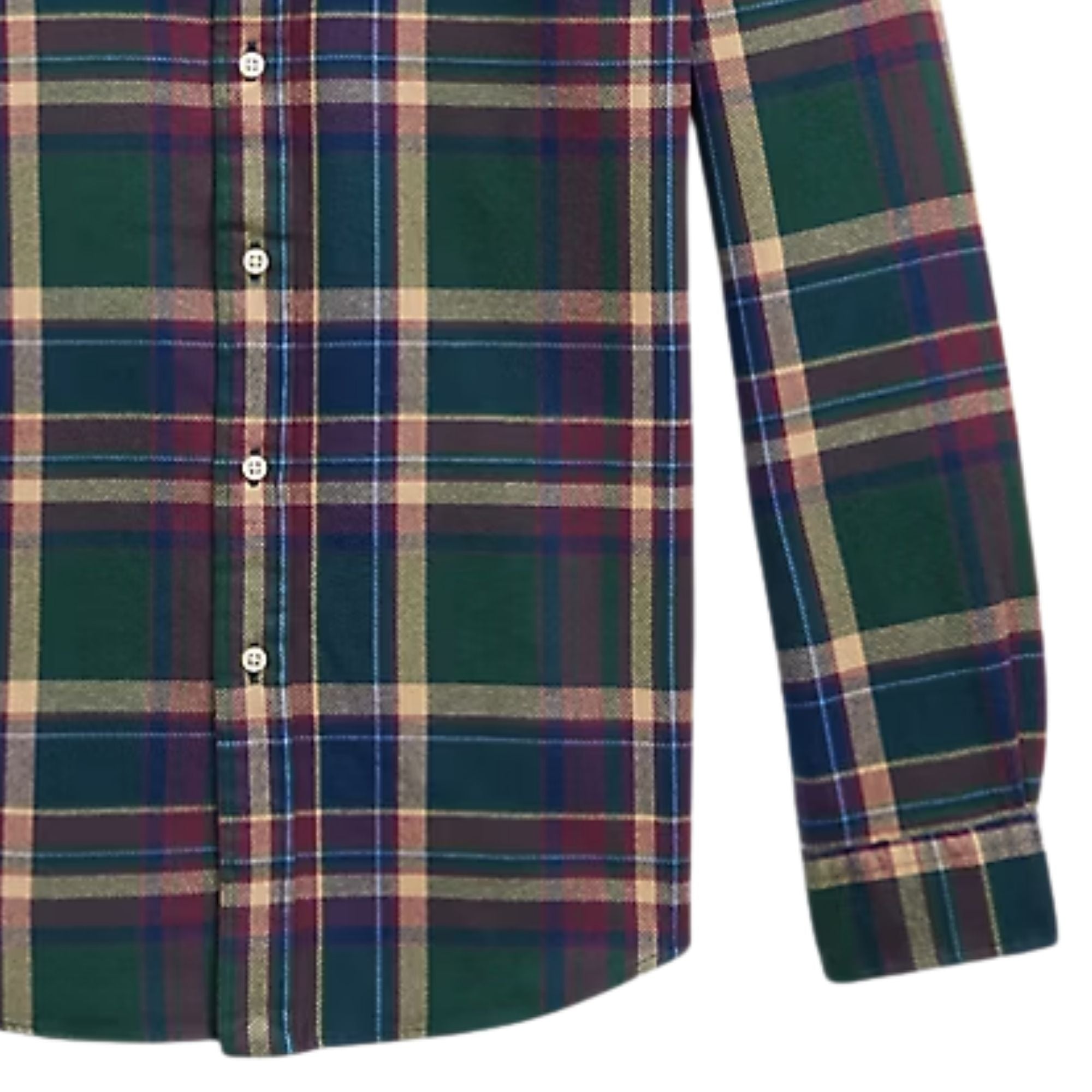 Polo Ralph Lauren Custom Fit Plaid Flannel Shirt - Forest Burgundy Multi
