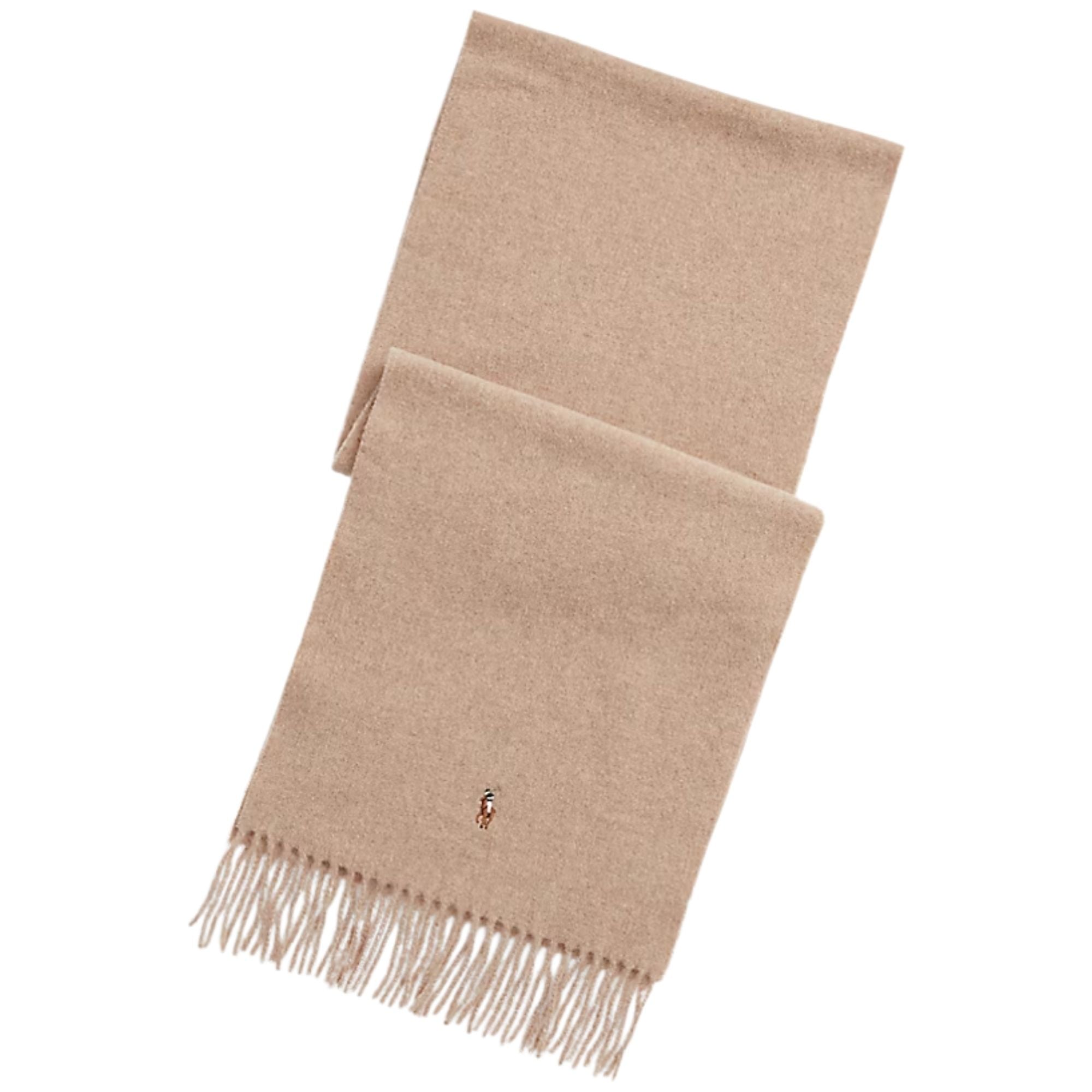 Polo Ralph Lauren Fringe Virgin Wool Scarf - Brown Heather