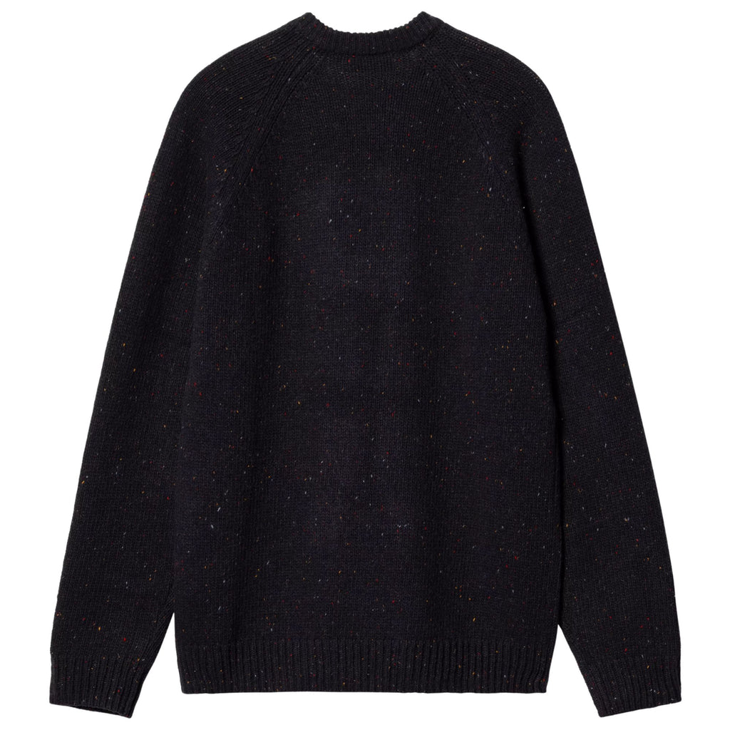 Carhartt WIP Anglistic Sweater - Speckled Dark Navy