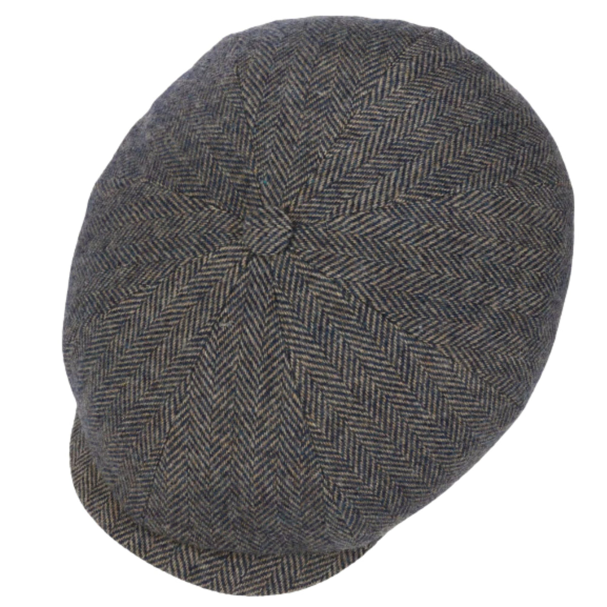 Stetson Hats Hatteras Classic Wool Flat Cap - Blue/Grey