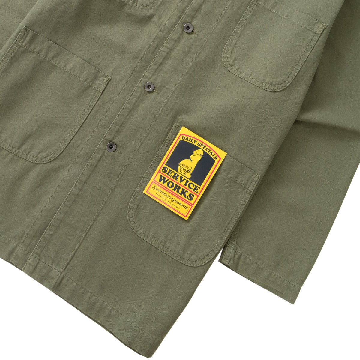 Service Works Canvas Long Shop Coat - Olive