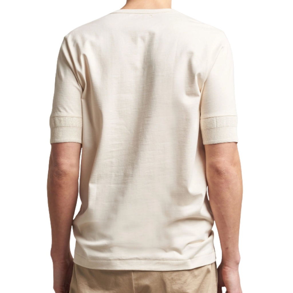 207 Loopwheeled Classic Fit Midweight Short Sleeve Henley - Natural