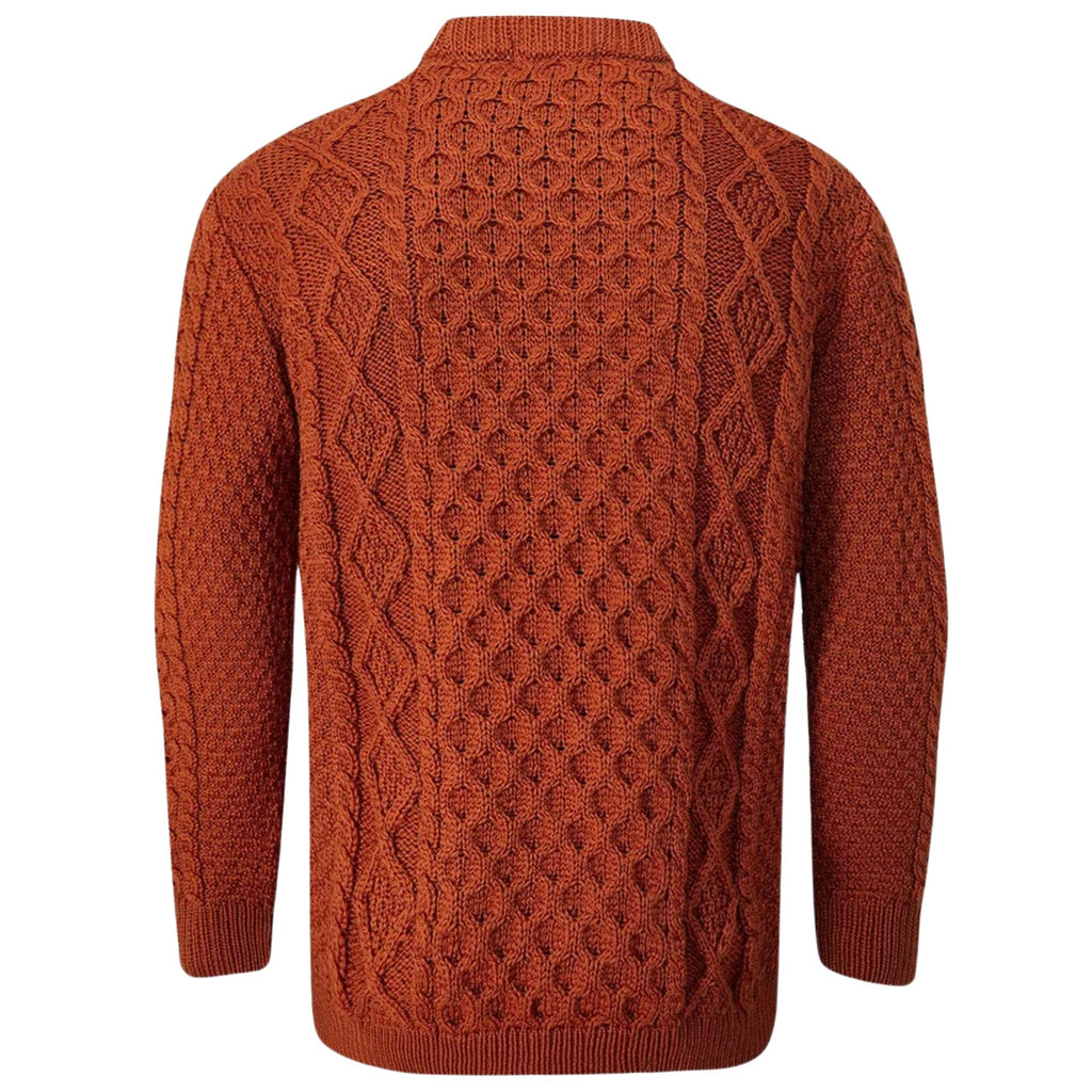 Gloverall Aran Jumper - Burnt Orange