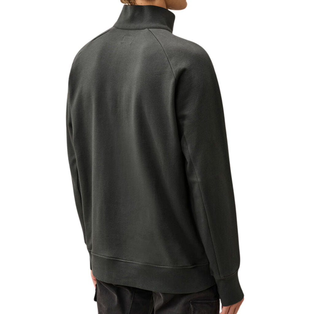 C.P. Company Diagonal Raised Fleece Lens Half Zip Sweatshirt - Raven